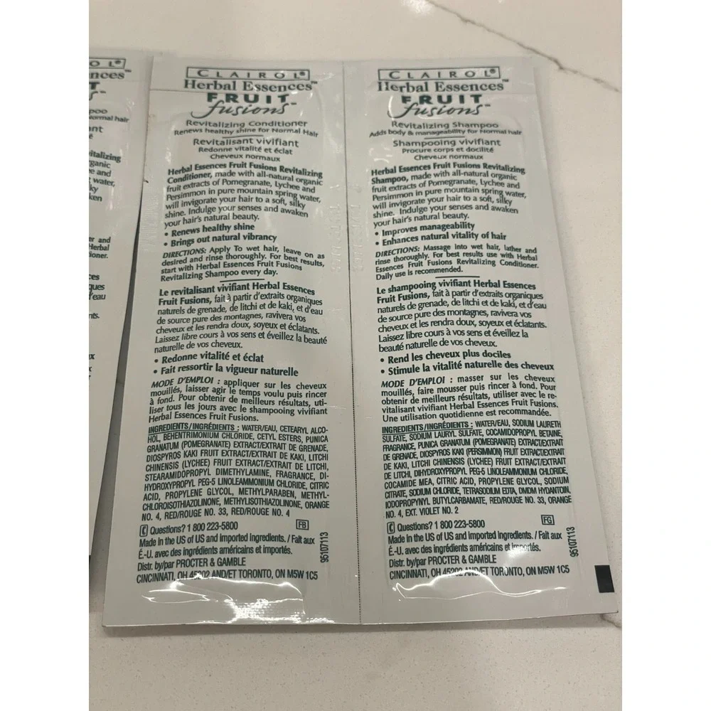 Clairol Herbal Essences Fruit Fusions Revitalizing Hair Shampoo Conditioner (2)‎